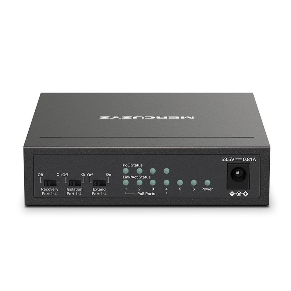 Mercusys MS106LP Unmanaged Desktop Switch 4 Ports PoE+ 10/100Mbps + 2 Ports RJ45