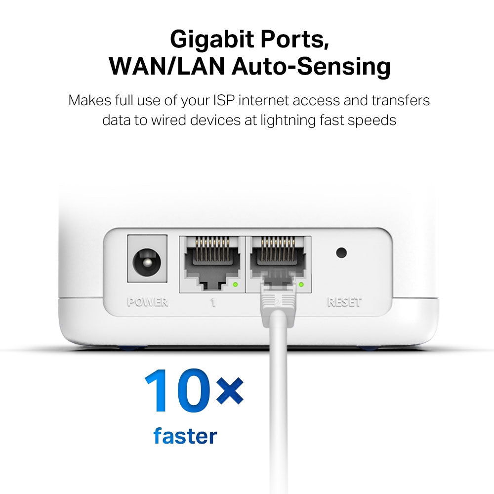 نظام شبكة Wi-Fi للمنزل بالكامل ميركوسيس قطعة واحدة 1300 ميجابايت في الثانية Halo H30G AC1300