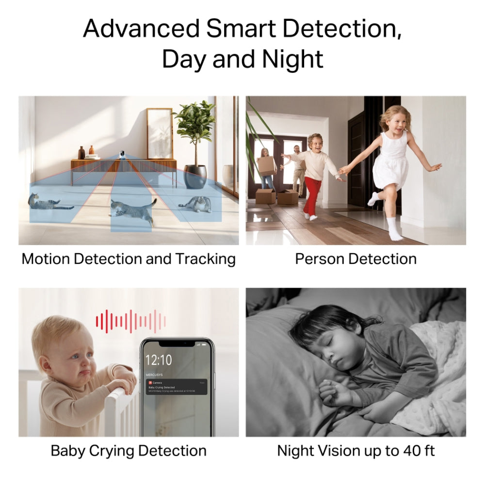 كاميرا مراقبة ميركوسيس داخلية واي فاي إمالة و دوران 2 ميجابكسل 4 ملم MC200 (ميكروفون)