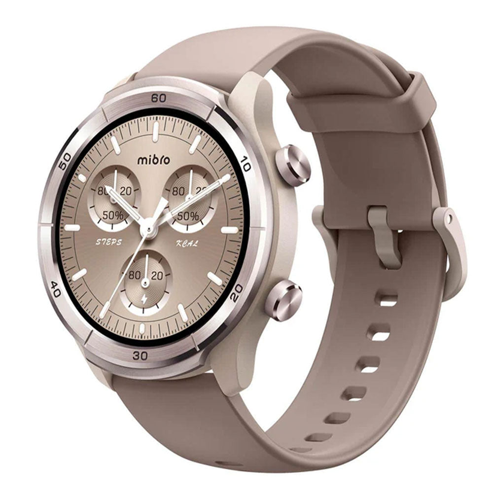 Mibro A3 Watch (45mm - GPS) Mocha Aluminum Case With Mocha Silicone Band