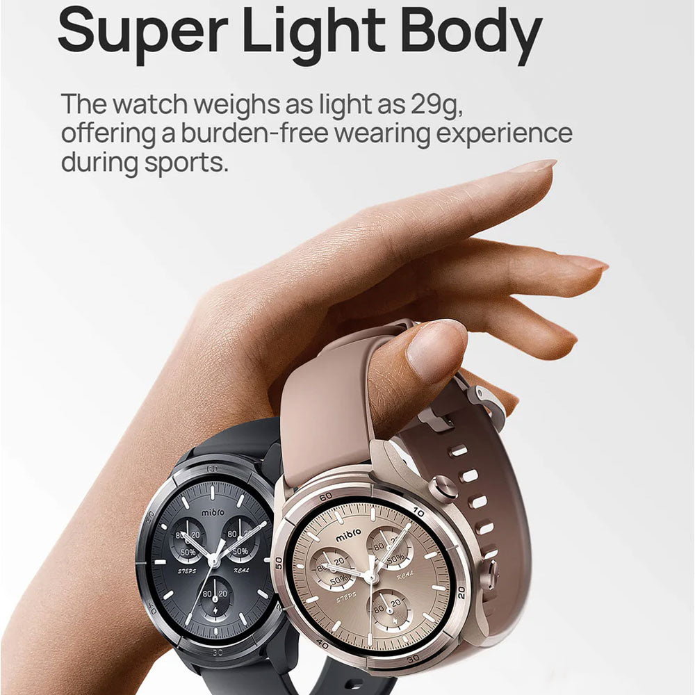 Mibro A3 Watch (45mm - GPS) Mocha Aluminum Case With Mocha Silicone Band