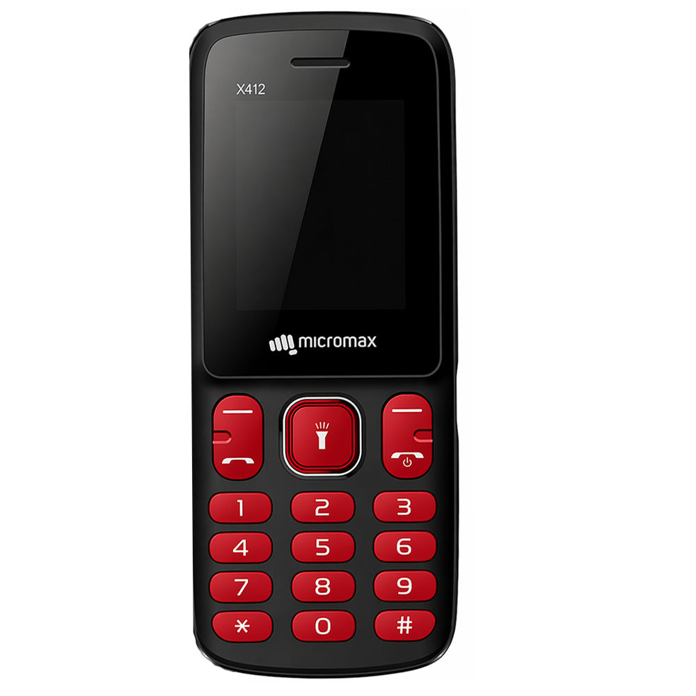 موبايل مايكروماكس X412 ثنائي الشريحة (32 ميجابايت / 32 ميجابايت رام/ 1.77 بوصة/ تقنية 2G)