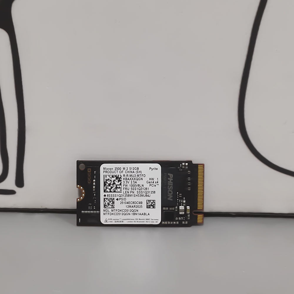 هارد درايف 2500 ميكرون 512 جيجابايت NVMe 2242 PCIe M.2 SSD (استعمال خارج)