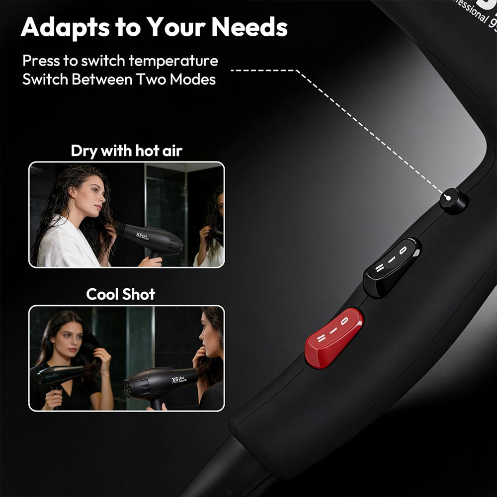 Moehair Pro Extreme Professional Hair Dryer X5 Plus 2500W - Black