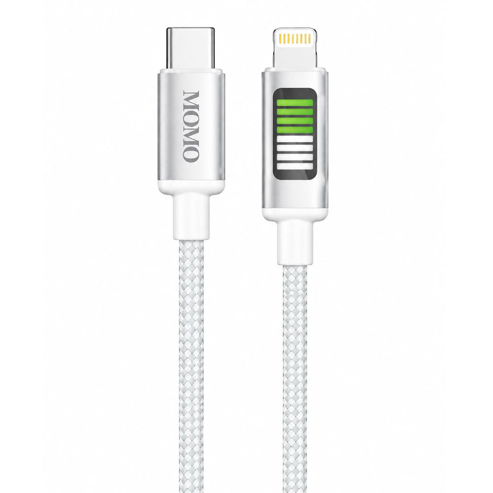 Momo MO-011021 Type-C To Lightning Cable 30W Fast Charging 1.2m - White