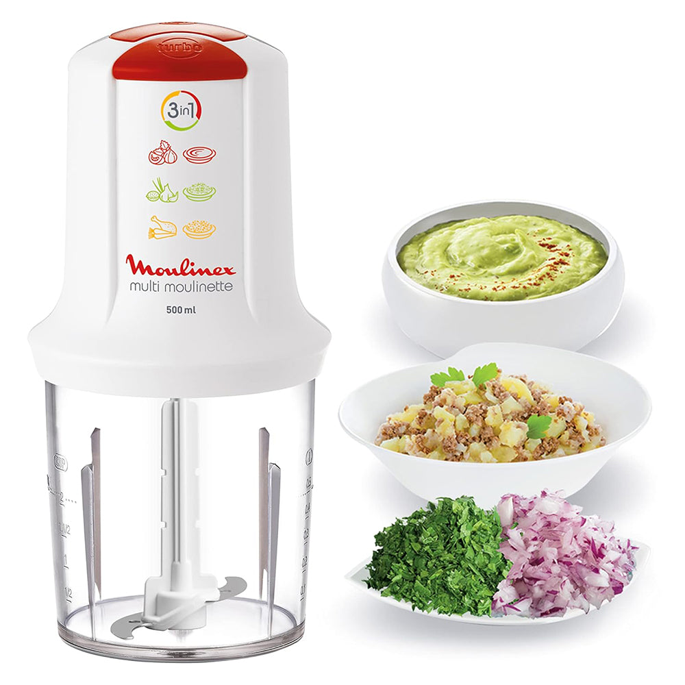 Moulinex 3In1 Chopper Multi Moulinette AT7151EG 0.5L 500W - White