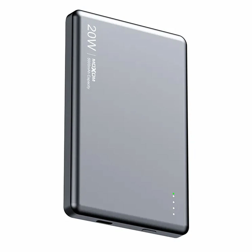 Moxom MH312 ULTRA-THIN Wireless Power Bank Type-C 20W Fast Charging 5000mAh - Black