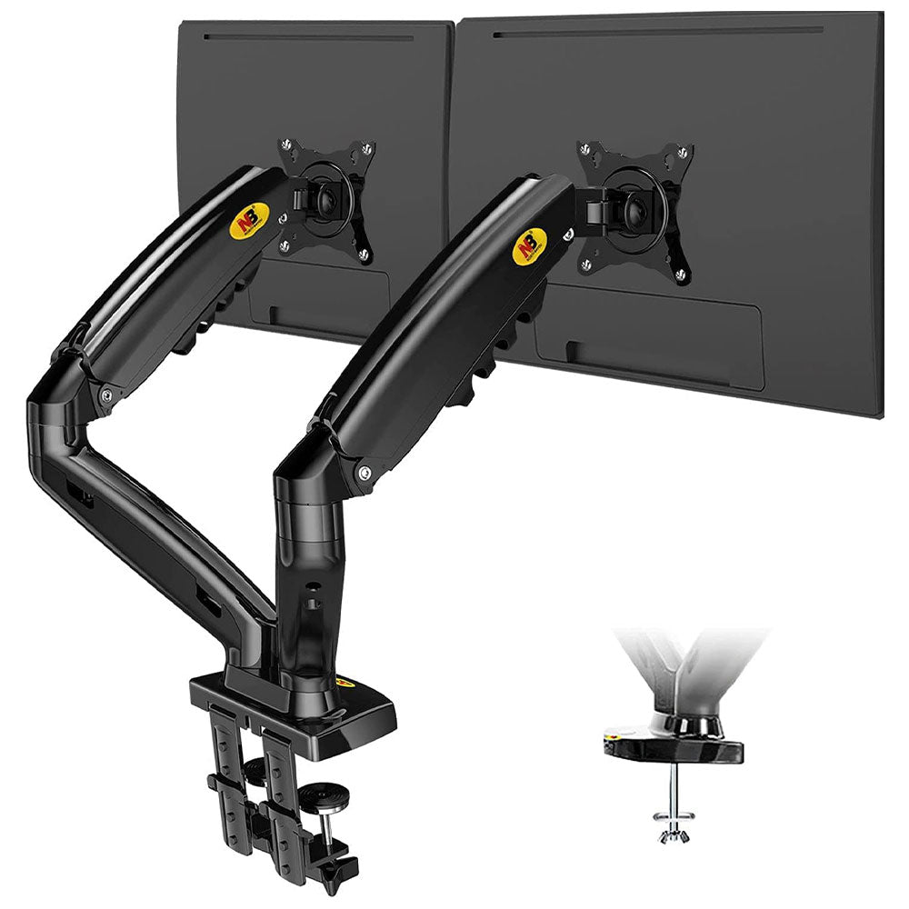 NB F160 17-27 Inch Dual Arm Full Motion TV Stand