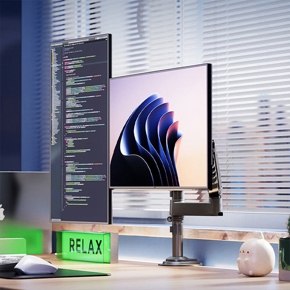 حامل تلفزيون ان بي ثنائي الذراع متحرك 17-27 بوصة H180