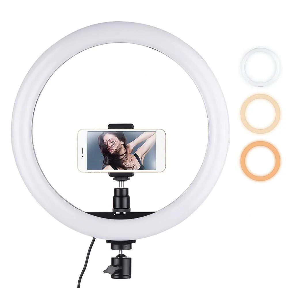 NeePho NP-L14 LED Foldable Tripod Selfie Ring Light 14 Inch With Phone Holder