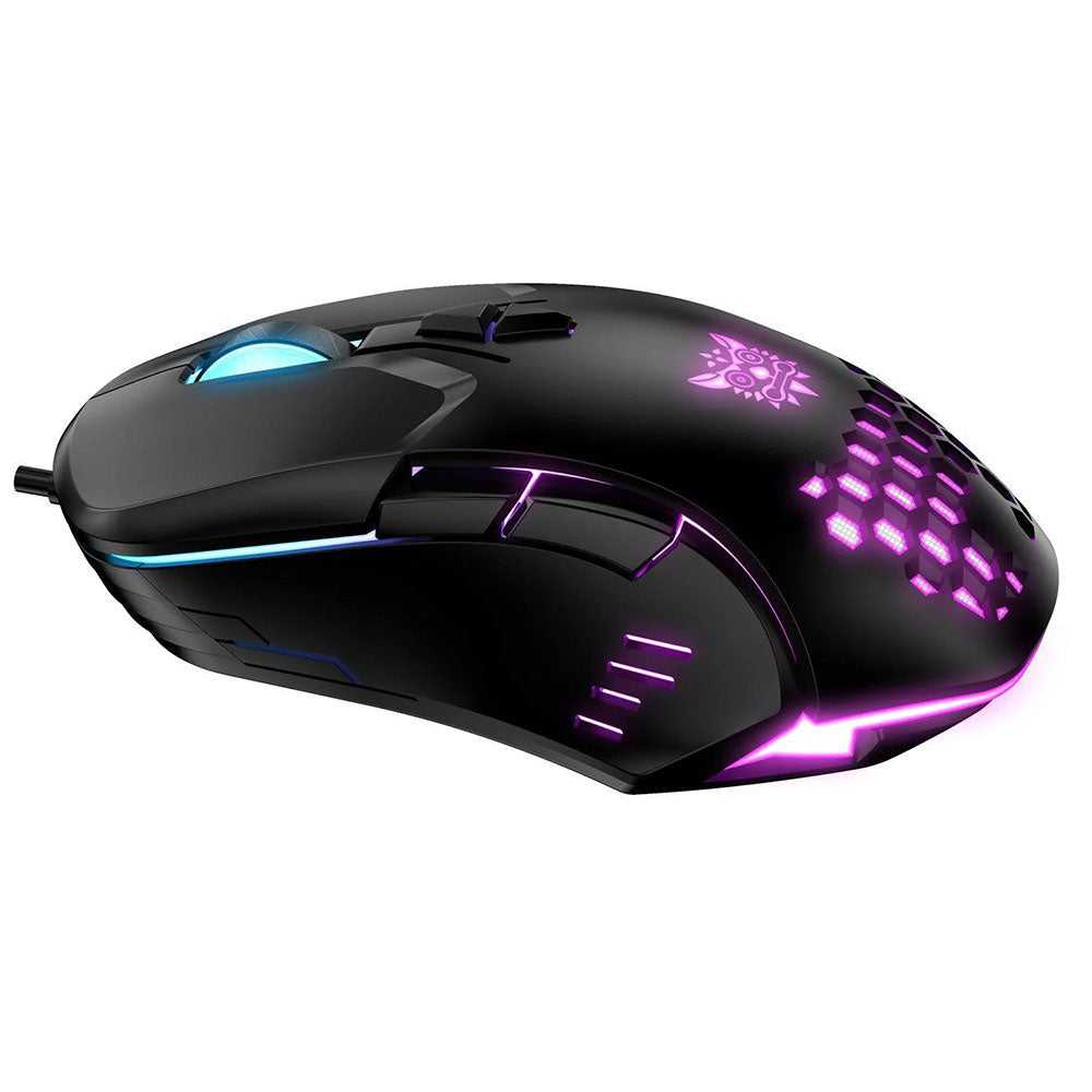 ماوس اونيكوما سلكي RGB جيمنج 3600 نقطة في البوصة CW902 - أسود
