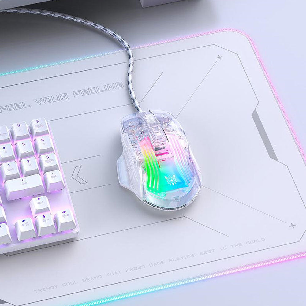 Onikuma CW923 Gaming Mouse 12800Dpi - Transparent