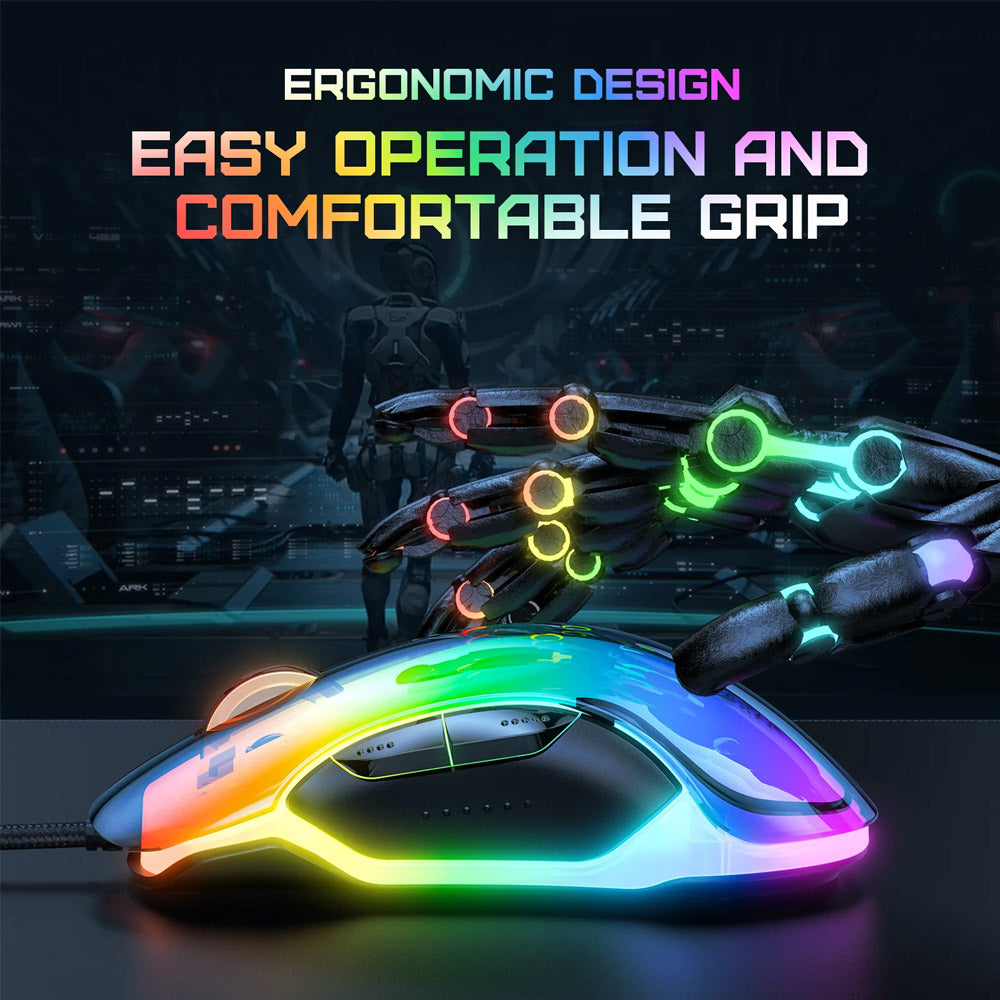 Onikuma CW925 RGB Gaming Mouse 12800Dpi