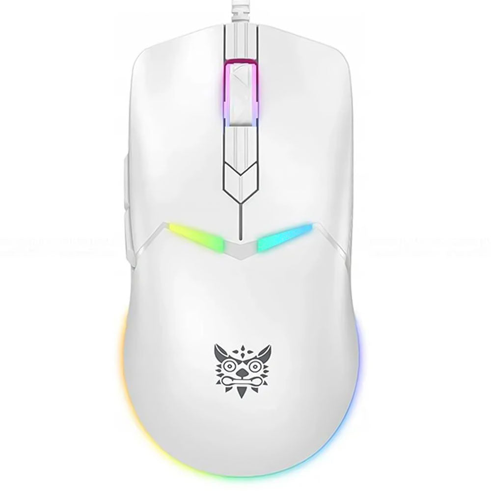 ماوس اونيكوما سلكي RGB جيمنج 6400 نقطة في البوصة CW929 - أبيض