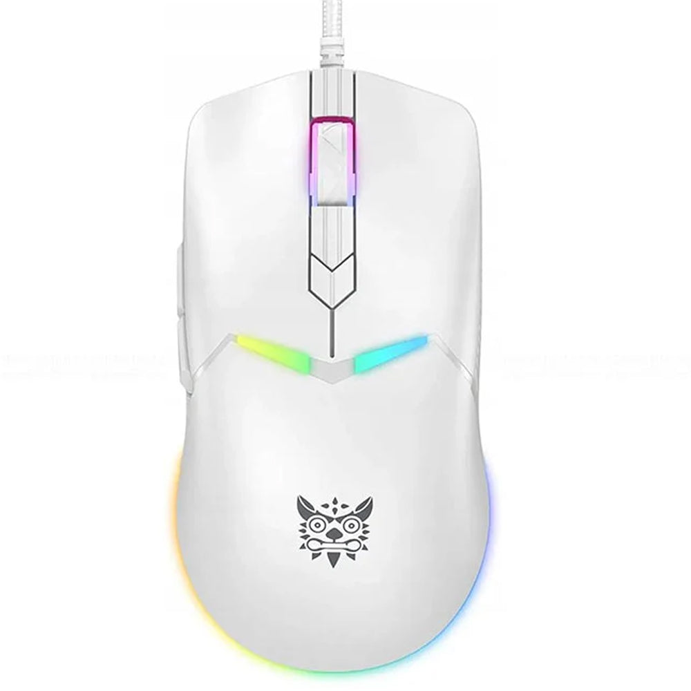 Onikuma CW929 Wired RGB Gaming Mouse 6400Dpi - White