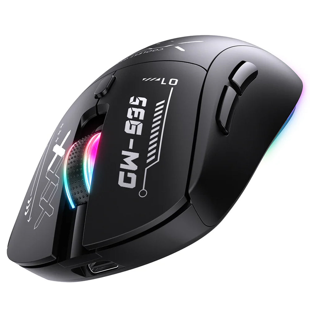 ماوس اونيكوما لاسلكي و سلكي بلوتوث قابل للشحن ثلاثي الوضع RGB جيمنج 12800 نقطة فى البوصة CW935 - أسود
