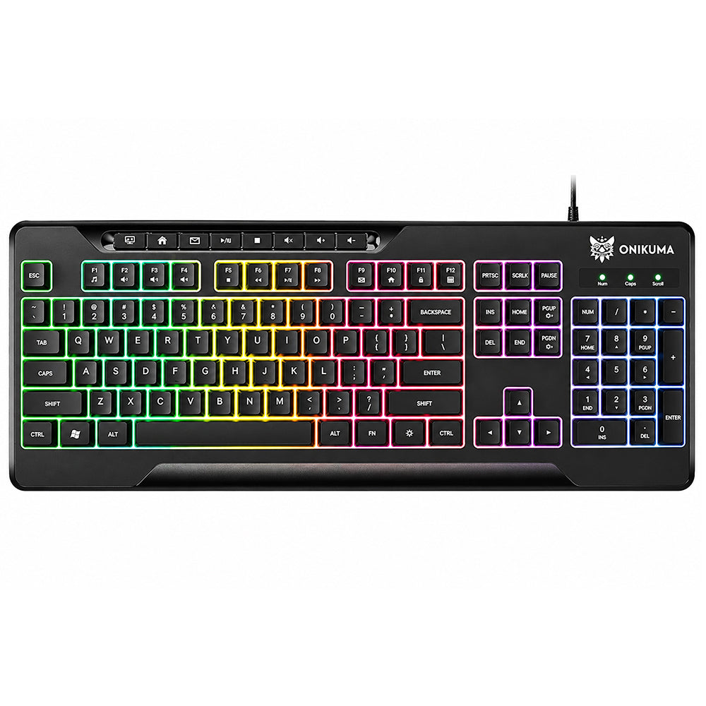 Onikuma G32 Wired RGB Gaming Keyboard English - Matte Black