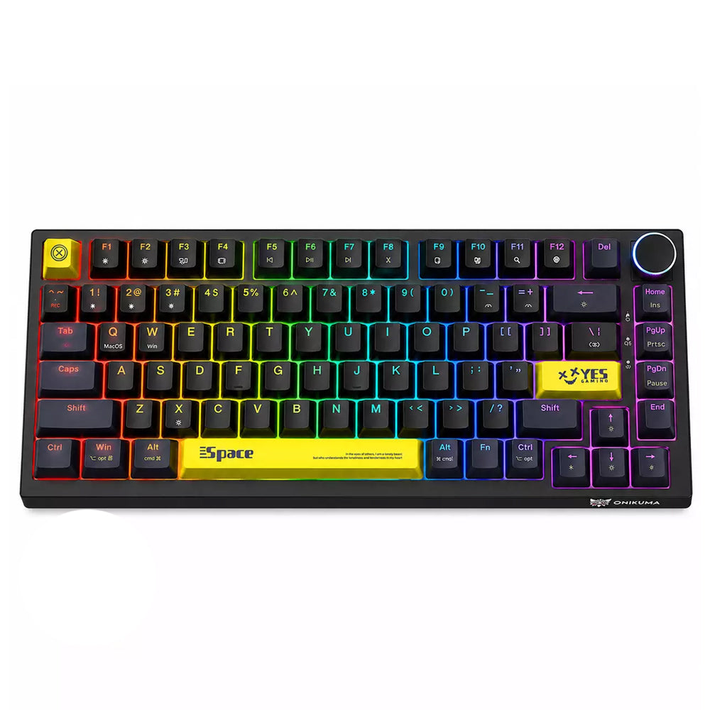 Onikuma G52 Jixian Red Switch Wired RGB Gaming Keyboard English - Black