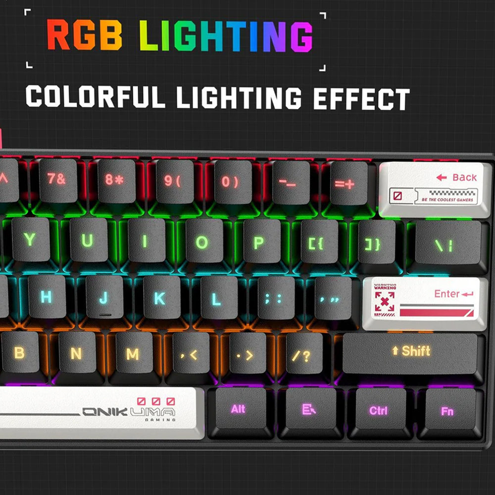 Onikuma G55 Brown Switch Wired RGB Gaming Keyboard English - Black