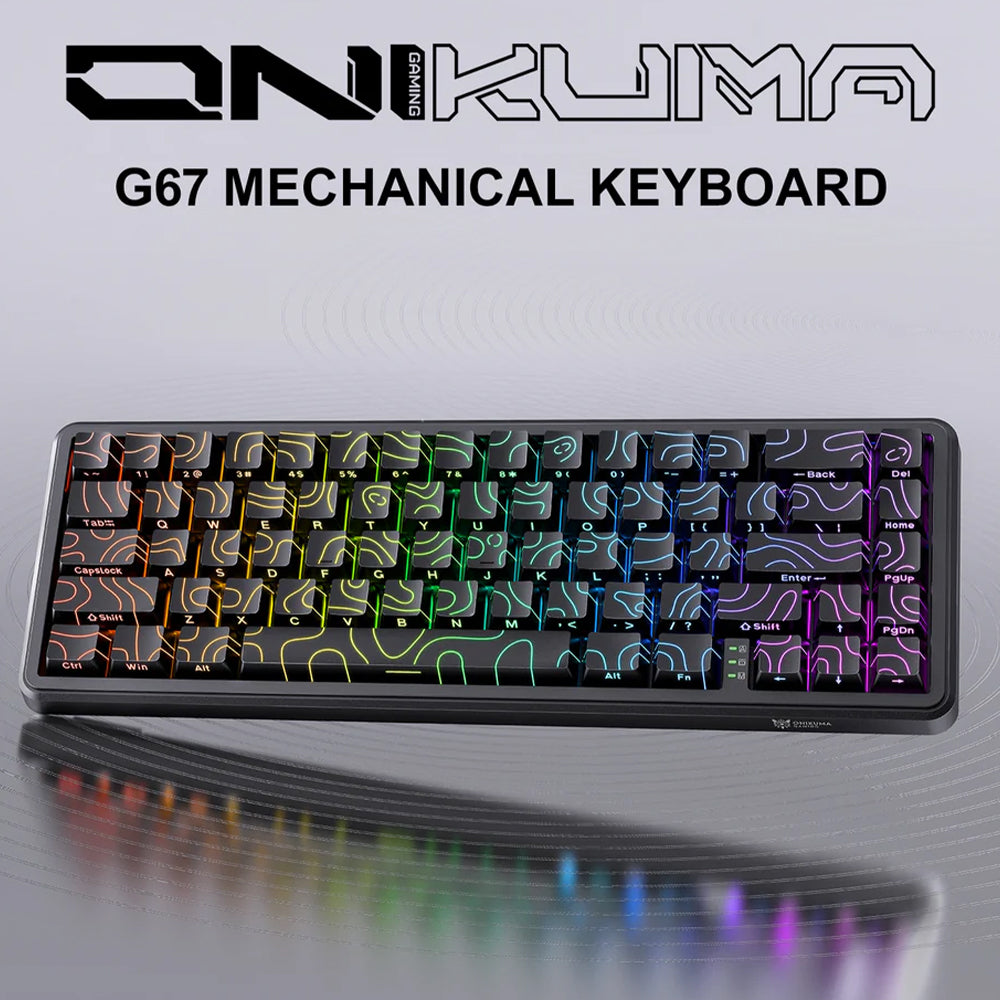 Onikuma G67 Magnetic Switch Wired RGB Gaming Keyboard English - Black