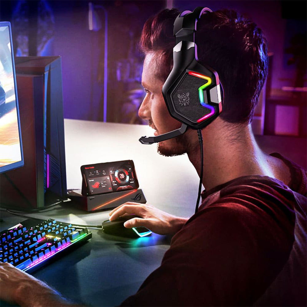 Onikuma K10 Pro RGB Gaming Headset 7.1 Surround Sound - Black