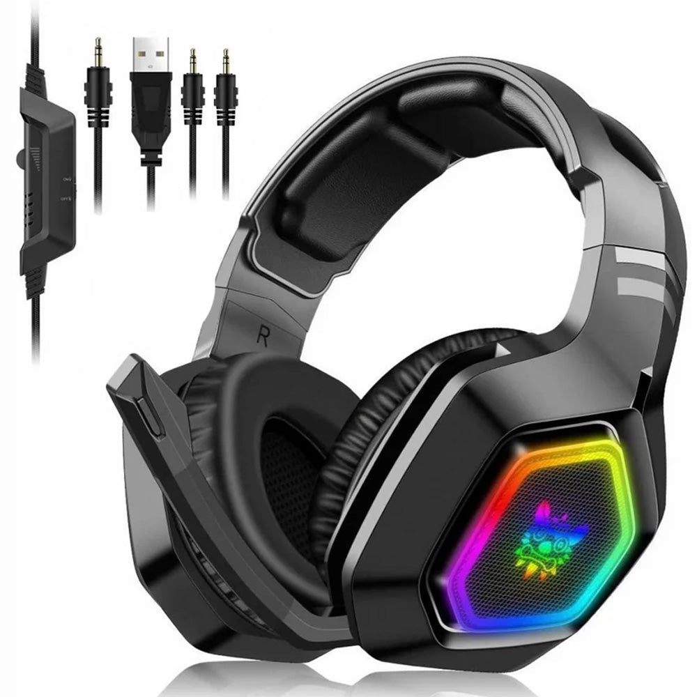 Onikuma K10 RGB Gaming Headset 7.1 Surround Sound - Black