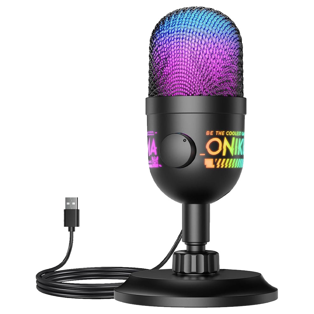 Onikuma M930 Condenser Wired RGB Gaming Microphone - Black