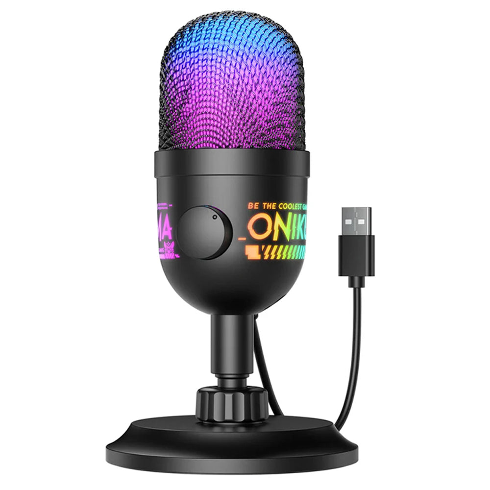ميكروفون اونيكوما سلكي RGB جيمنج M930 Condenser - اسود