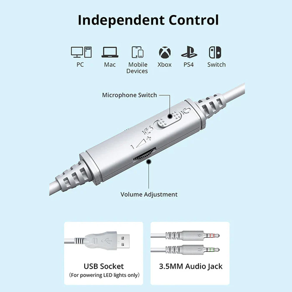 سماعة رأس اونيكوما RGB جيمنج X25