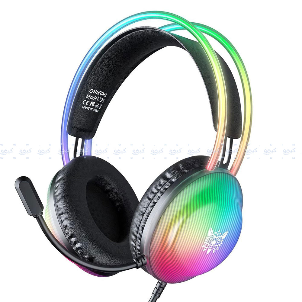 سماعة رأس اونيكوما RGB جيمنج X29 - أسود