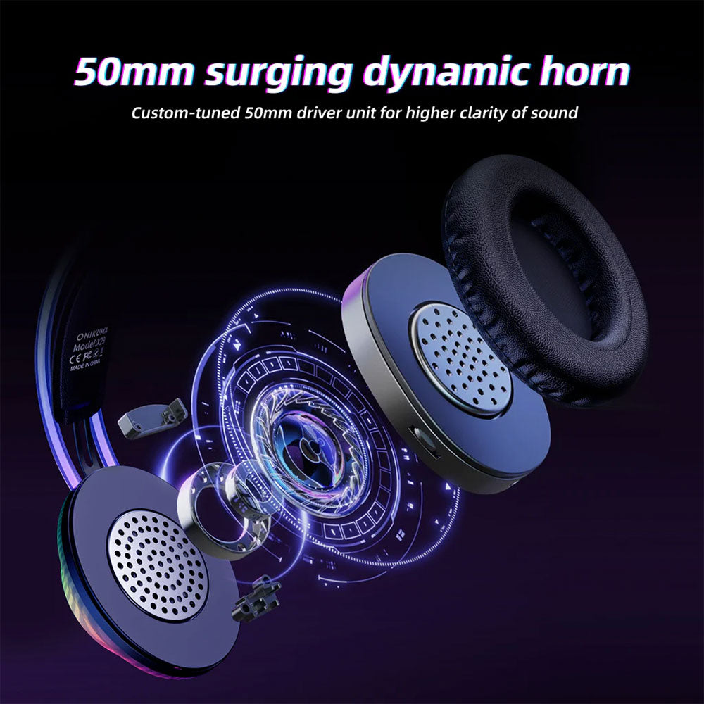 سماعة رأس اونيكوما RGB جيمنج X29 - أسود