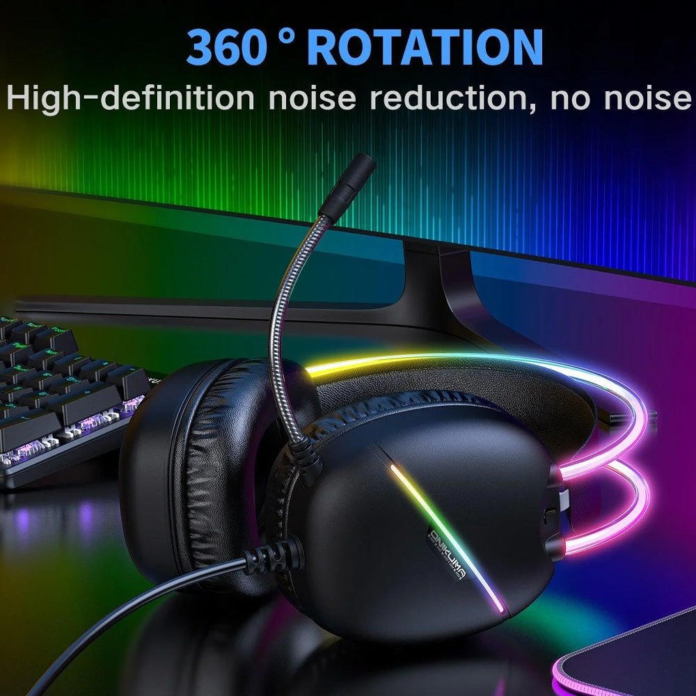 سماعة رأس اونيكوما RGB جيمنج X33 - اسود