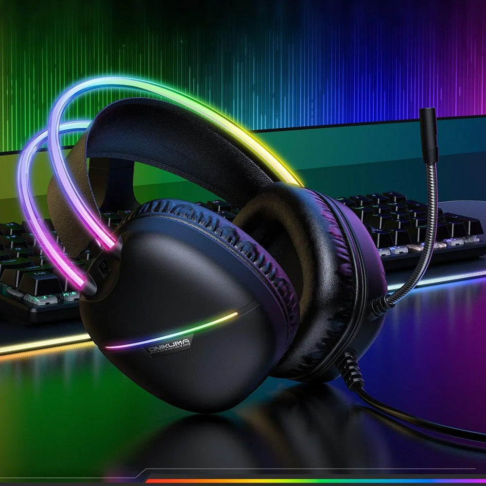 سماعة رأس اونيكوما RGB جيمنج X33 - اسود