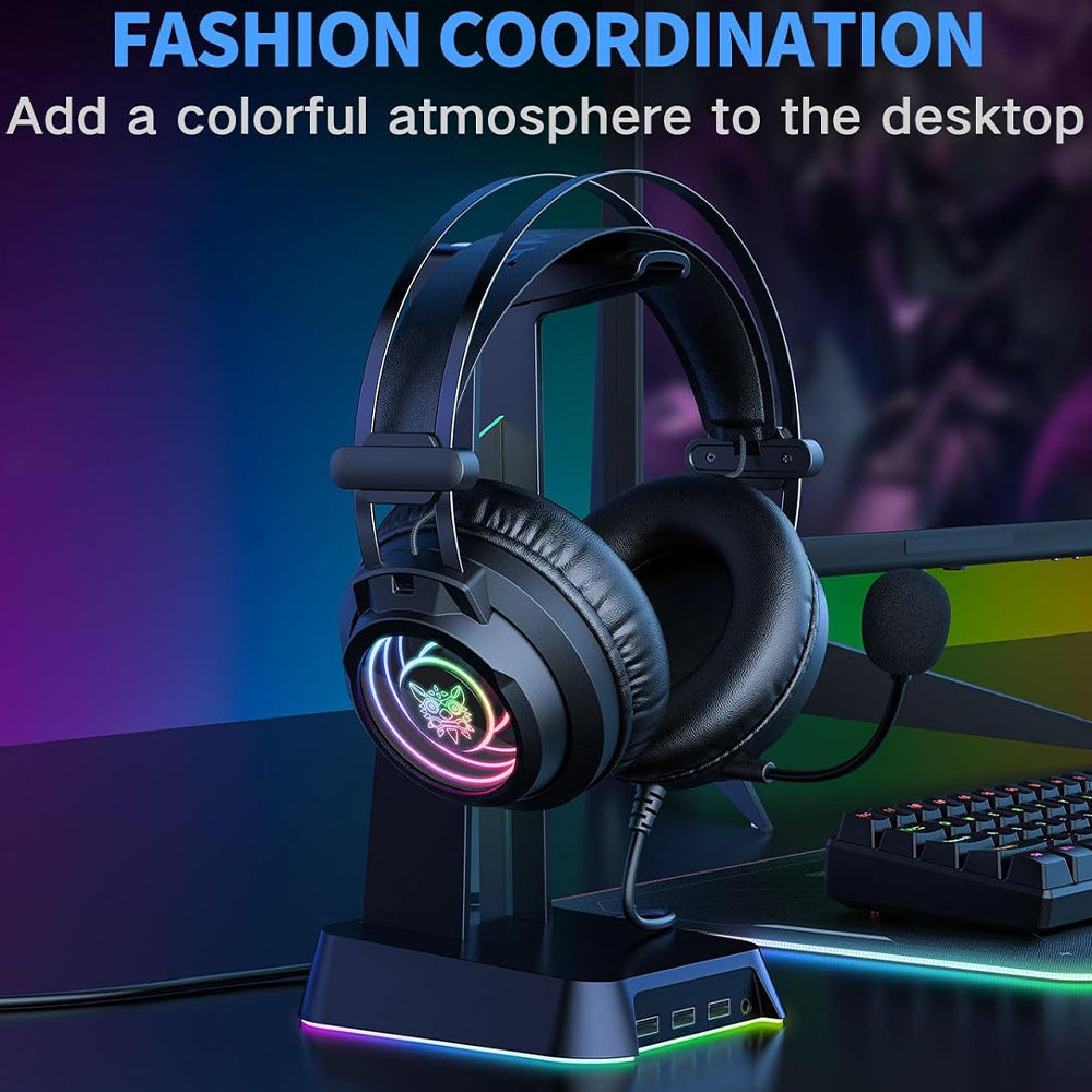 Onikuma X80 RGB Gaming Headset - Black