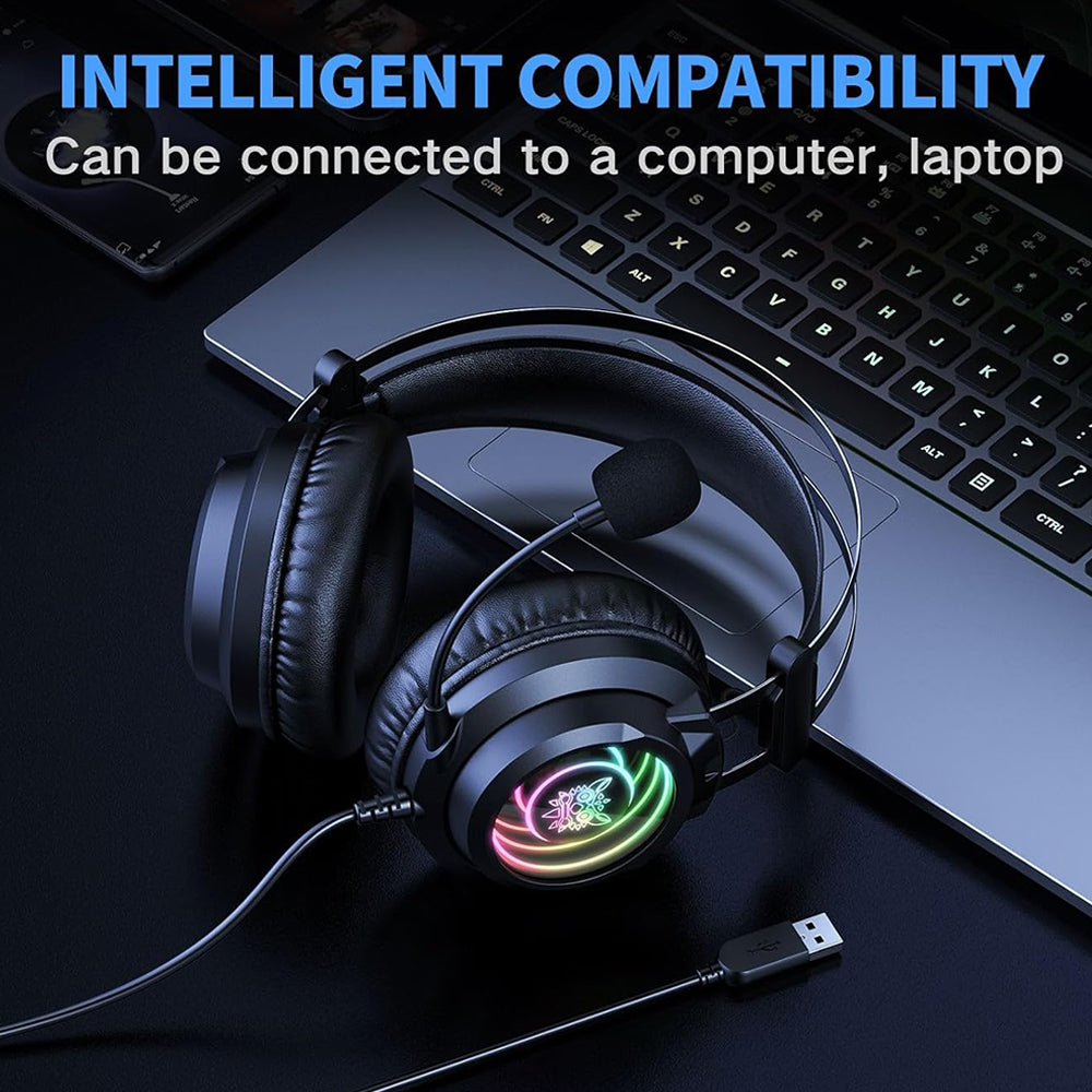 Onikuma X80 RGB Gaming Headset - Black