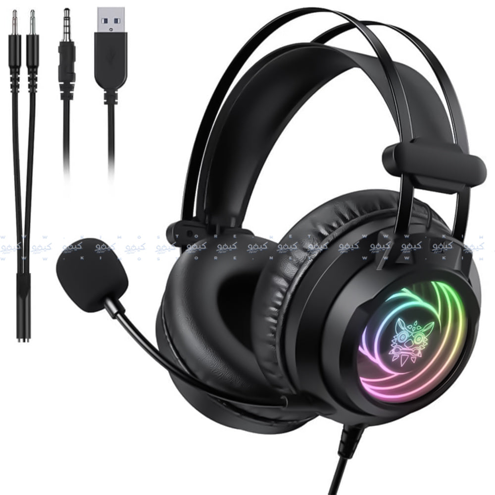 Onikuma X80 RGB Gaming Headset - Black