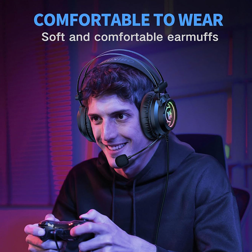 Onikuma X80 RGB Gaming Headset - Black