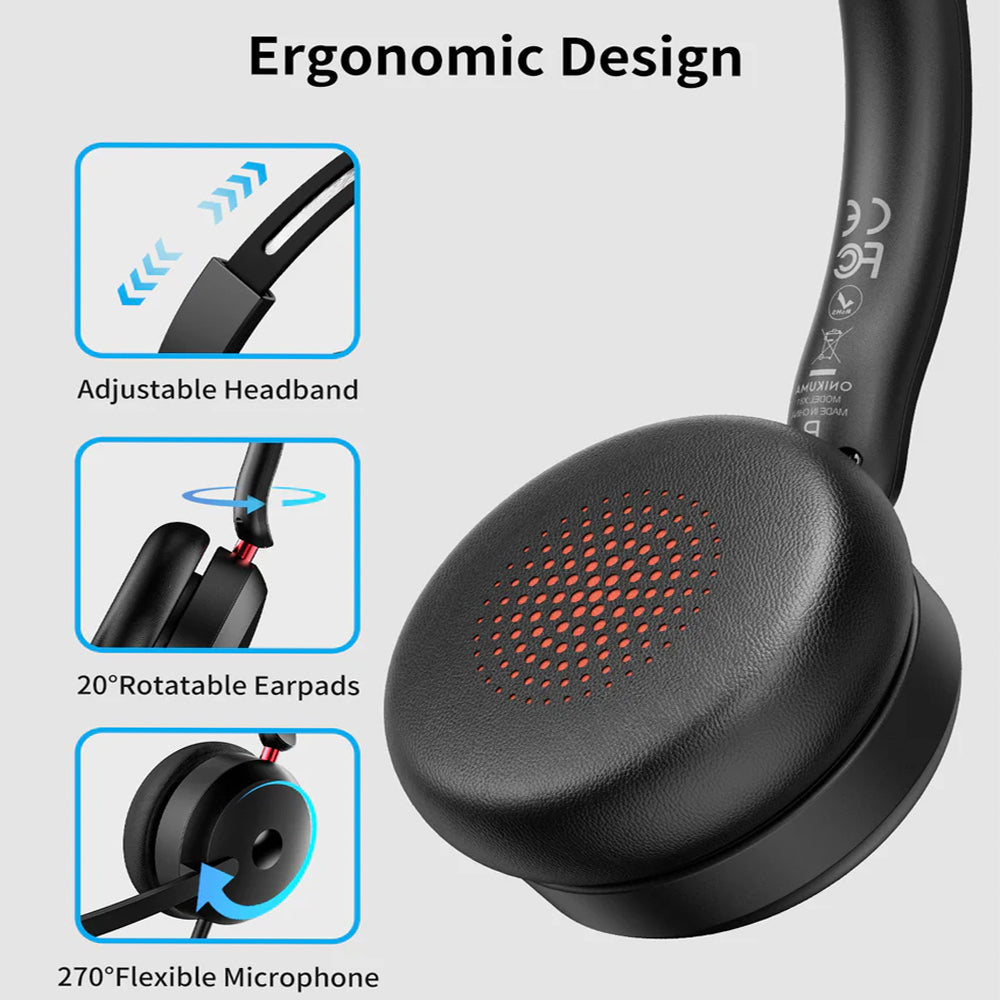 Onikuma X81 Headset With Noise-Cancelling Mic - Black