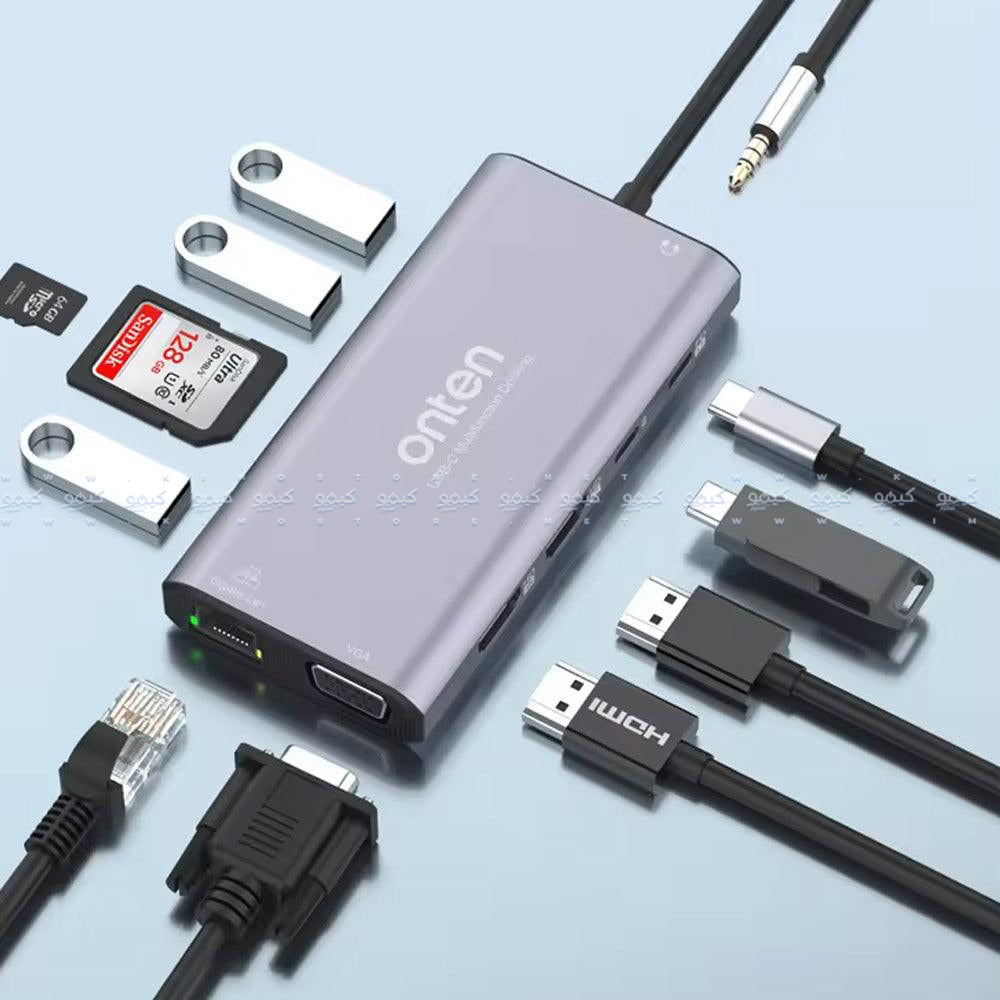 محول موزع تايب سي 12 في 1 اونتين OTN-UC601 - رمادي