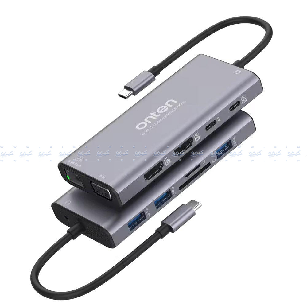 محول موزع تايب سي 12 في 1 اونتين OTN-UC601 - رمادي