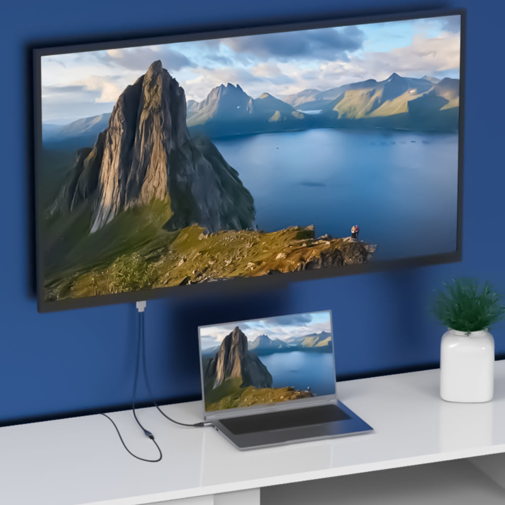 Onten OTN-9572PD Type-C To HDMI 4K Converter Cable + PD Charging 1.8m - Silver