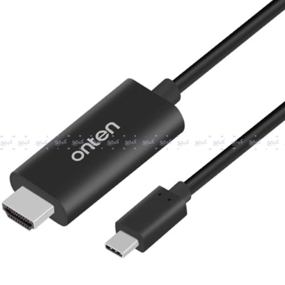 Onten OTN-9572 Type-C To HDMI 4K Converter Cable 1.8m - Black