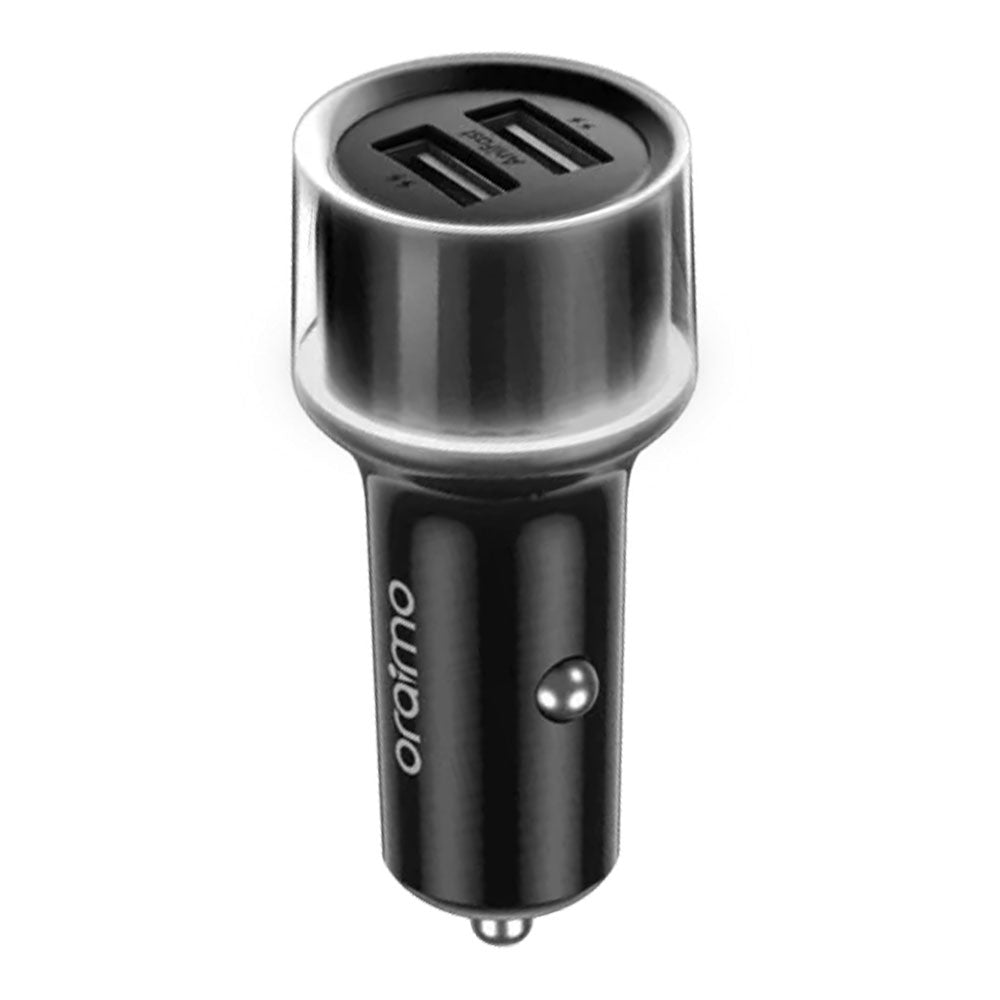 Oraimo Highway 15 OCC-1152D Car Charger 2x USB + Type-C + Micro + Lightning 3in1 Cable 15.5W - Black