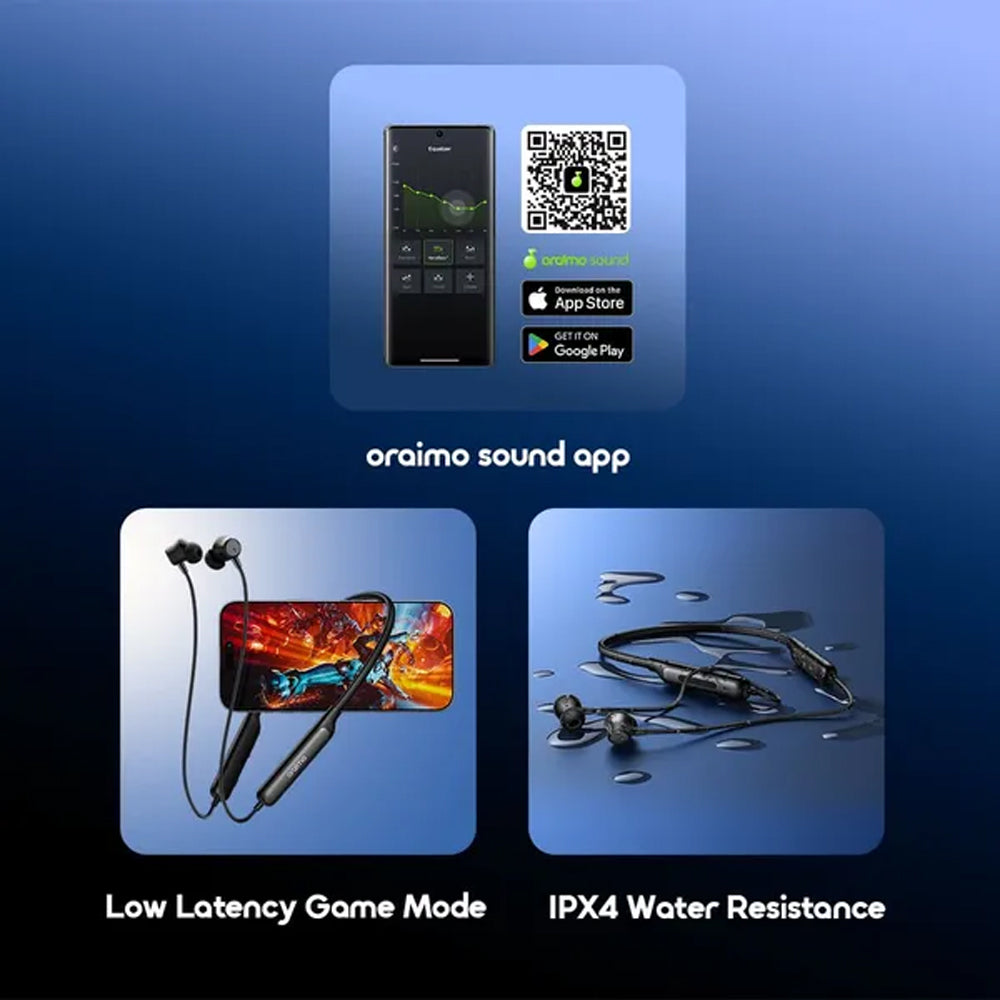 سماعة أذن لاسلكية اورايمو Necklace 5 OEB-611 Neckband - أسود