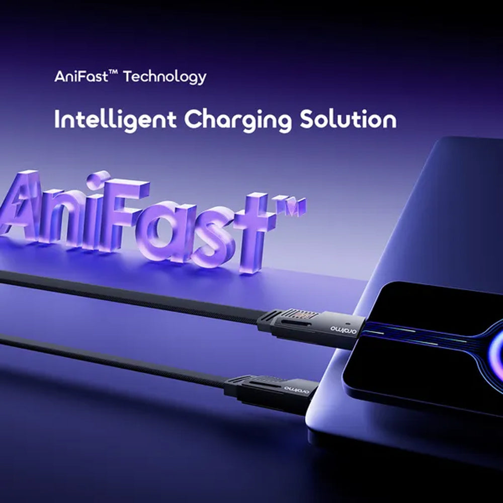 Oraimo OCD-155 USB + Type-C To Type-C + Lightning 4in1 Cable 65W Fast Charging 1m - Black
