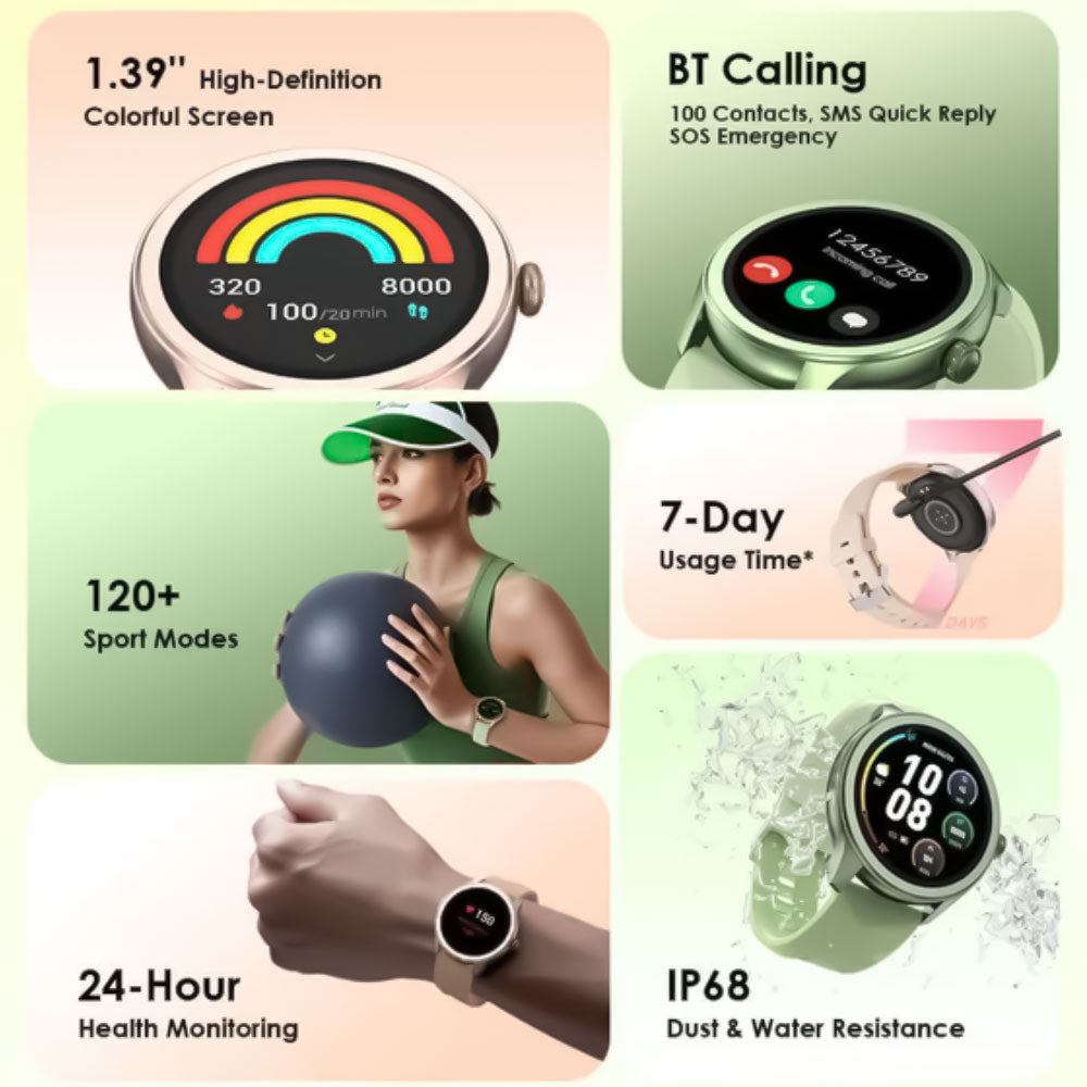 ساعة سمارت اورايمو Watch 2R OSW-30 مع سوار سيليكون روز جولد