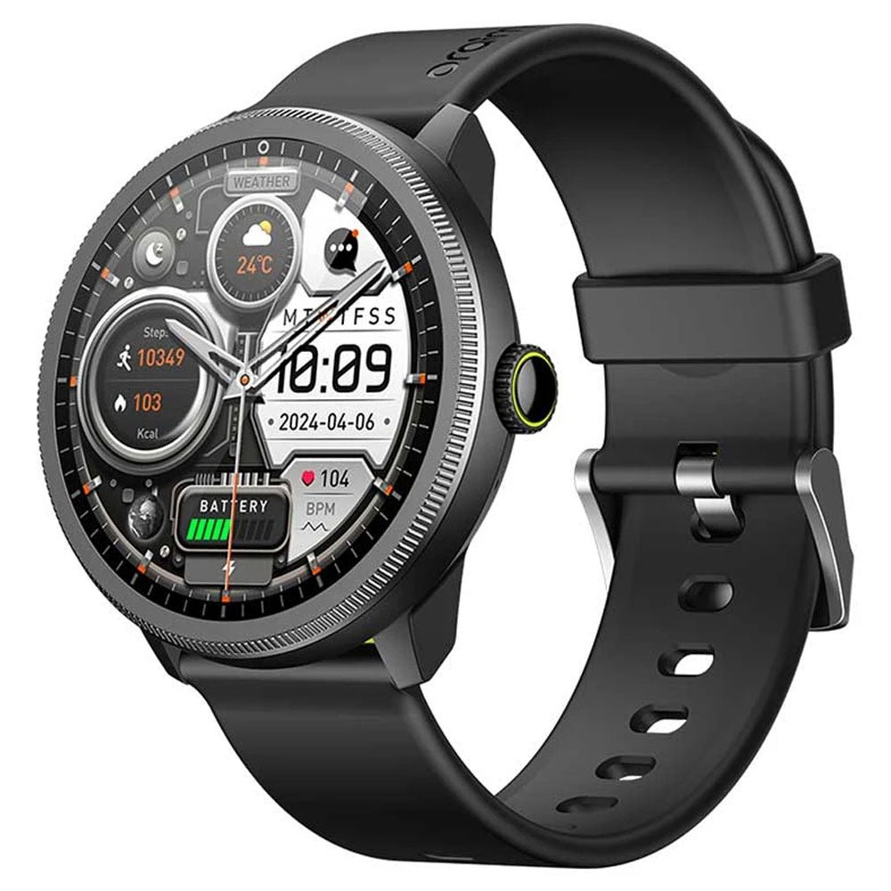 Oraimo Watch 5R OSW-820 Smart Watch Black Case With Black Silicone Strap