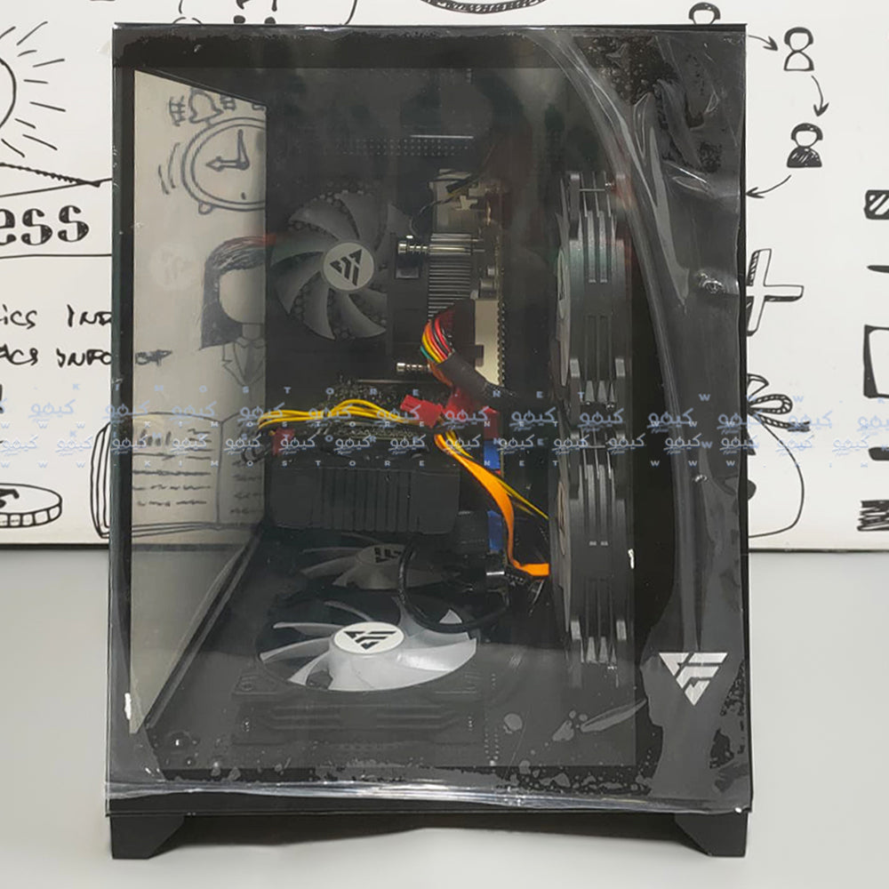 كيس ميد تاور فانتوم جيمينج Aurora Pro (إى إم دى رايزن 5 برو 4650G - رام 8 جيجابايت - هارد PNY CS900 SSD 120GB - إى إم دى راديون جرافيكس - مازربورد جيجابايت GA-A320M-S2H - باورسبلاى أبكو AXE 85 Plus White Certified 600W) تجميعة استعمال