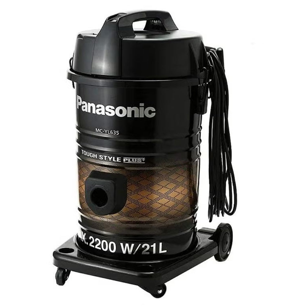 Panasonic Drum Vacuum Cleaner Touch Style Plus+ MC-YL635 21L 2200W - Black x Brown