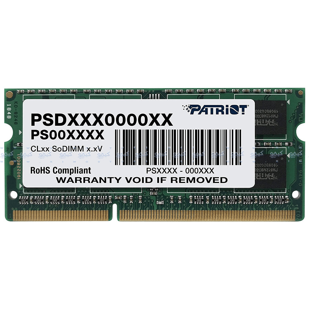 Patriot RAM For Laptop 4GB DDR3 1600MHZ